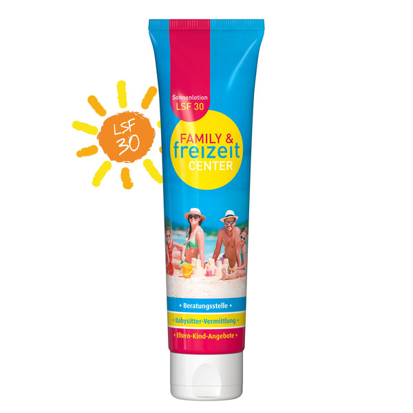Zonnebrand SPF 30 – 100 ml tube (volledig bedrukt)