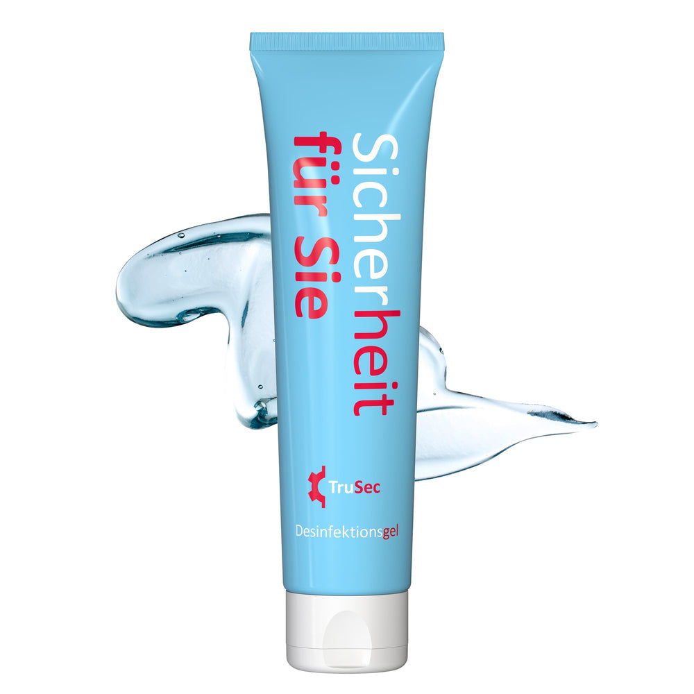 Voorbeeld van een eigen ontwerp op desinfectiegel in tube van 100 ml