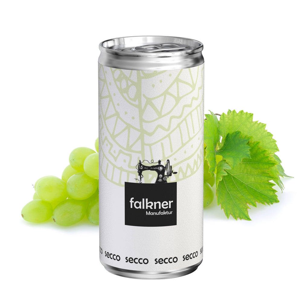 Voorbeeld van een eigen ontwerp op secco in blikje van 200 ml, papieren etiket, mat