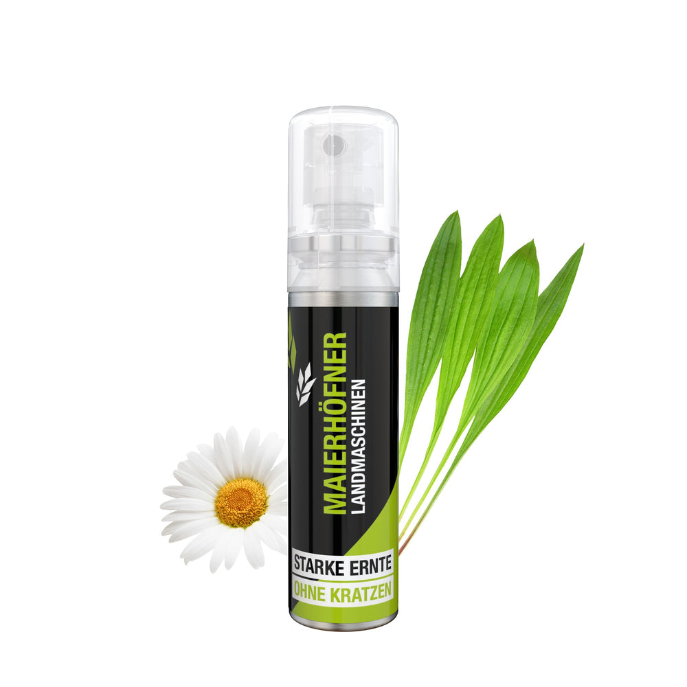 Voorbeeld van een eigen ontwerp op anti-jeukspray als pocketspray van 20 ml, wit etiket