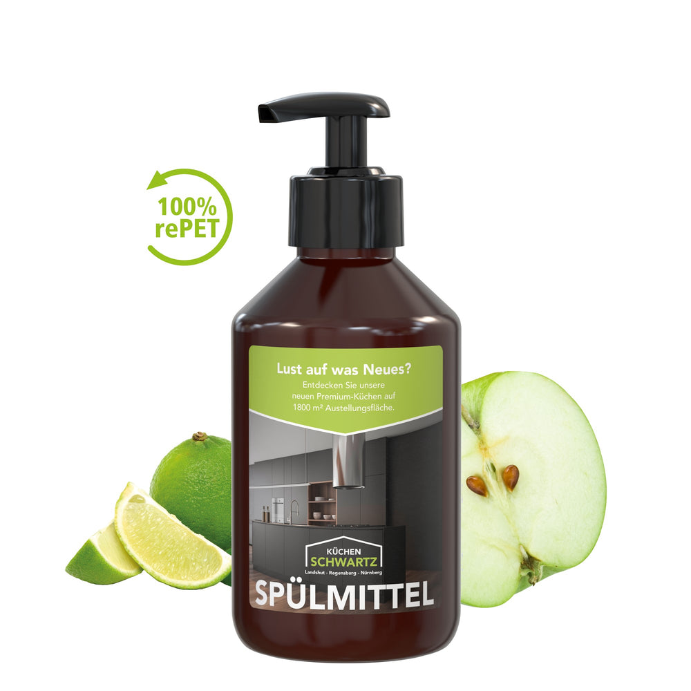 Voorbeeld van een eigen ontwerp op afwasmiddel in pompfles van 250 ml