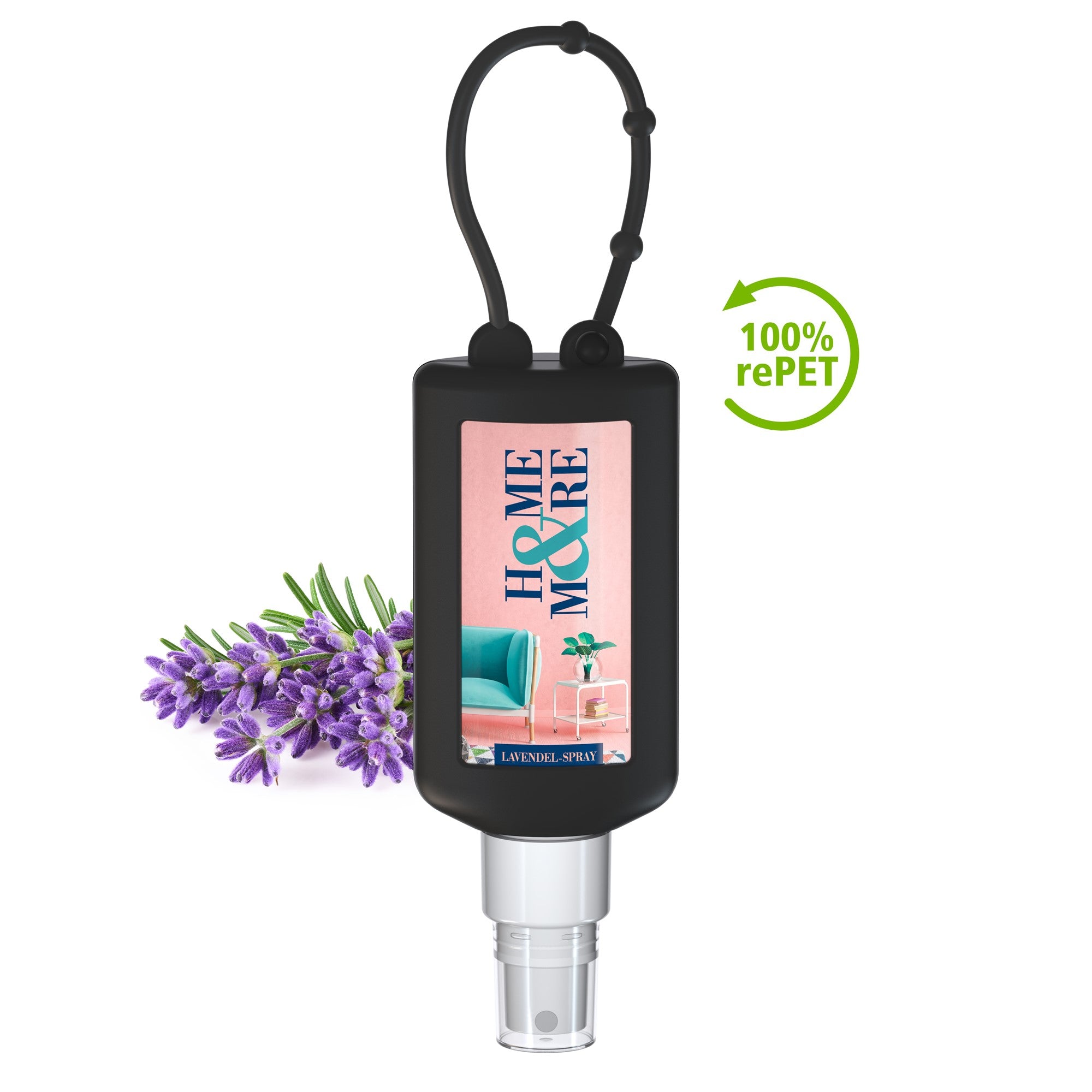 02 50ml home lavendel spray bumper schwarz lavendel productafbeelding