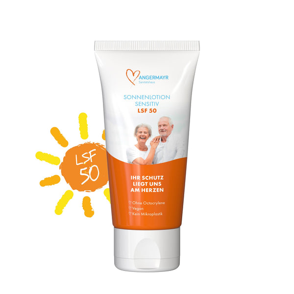 Zonnebrand Gevoelige Huid – SPF 50 (50 ml tube, volledig bedrukt)