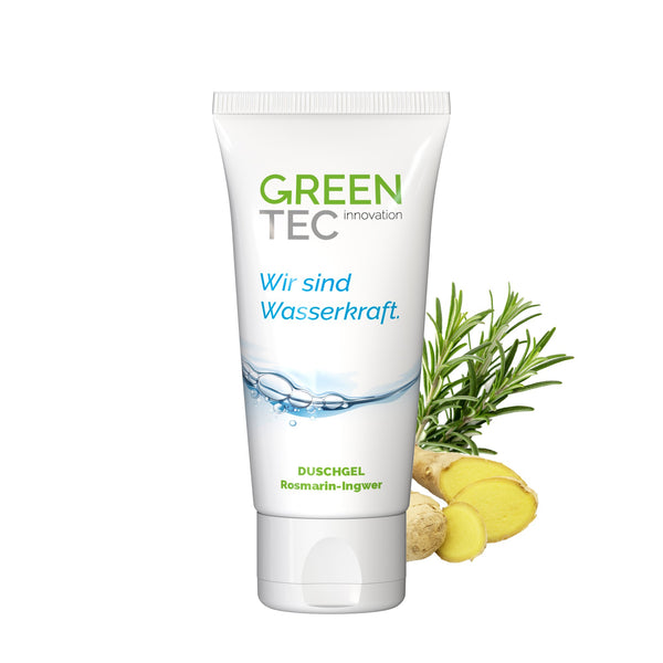 Douchegel Rozemarijn-Gember – 50 ml tube (volledig bedrukt)