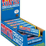 Tony's Chocolonely reepje puur, geopende verpakking