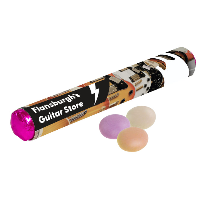 Rol Mentos met een full colour bedrukte wikkel in eigen ontwerp: Rol Mentos fruit