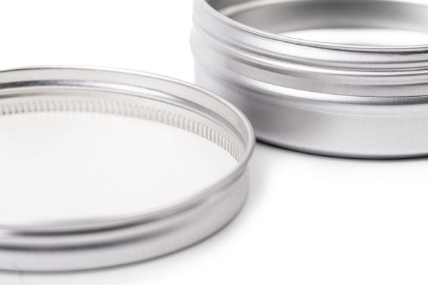 DRA 80.27 125ml Aluminium Crèmepot – Ronde Metalen Pot met Schroefdeksel