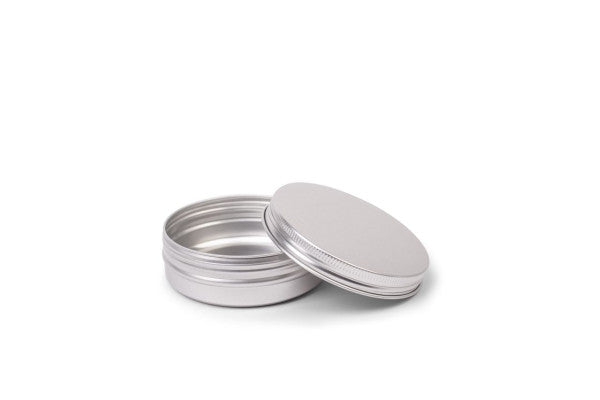 DRA 80.27 125ml Aluminium Crèmepot – Ronde Metalen Pot met Schroefdeksel