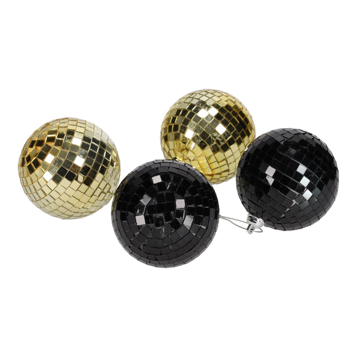 Discoballen Zwart Goud, set van 4 – JENS Living
