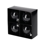 Glitter Kerstballen Zwart, set van 4 van JENS Living