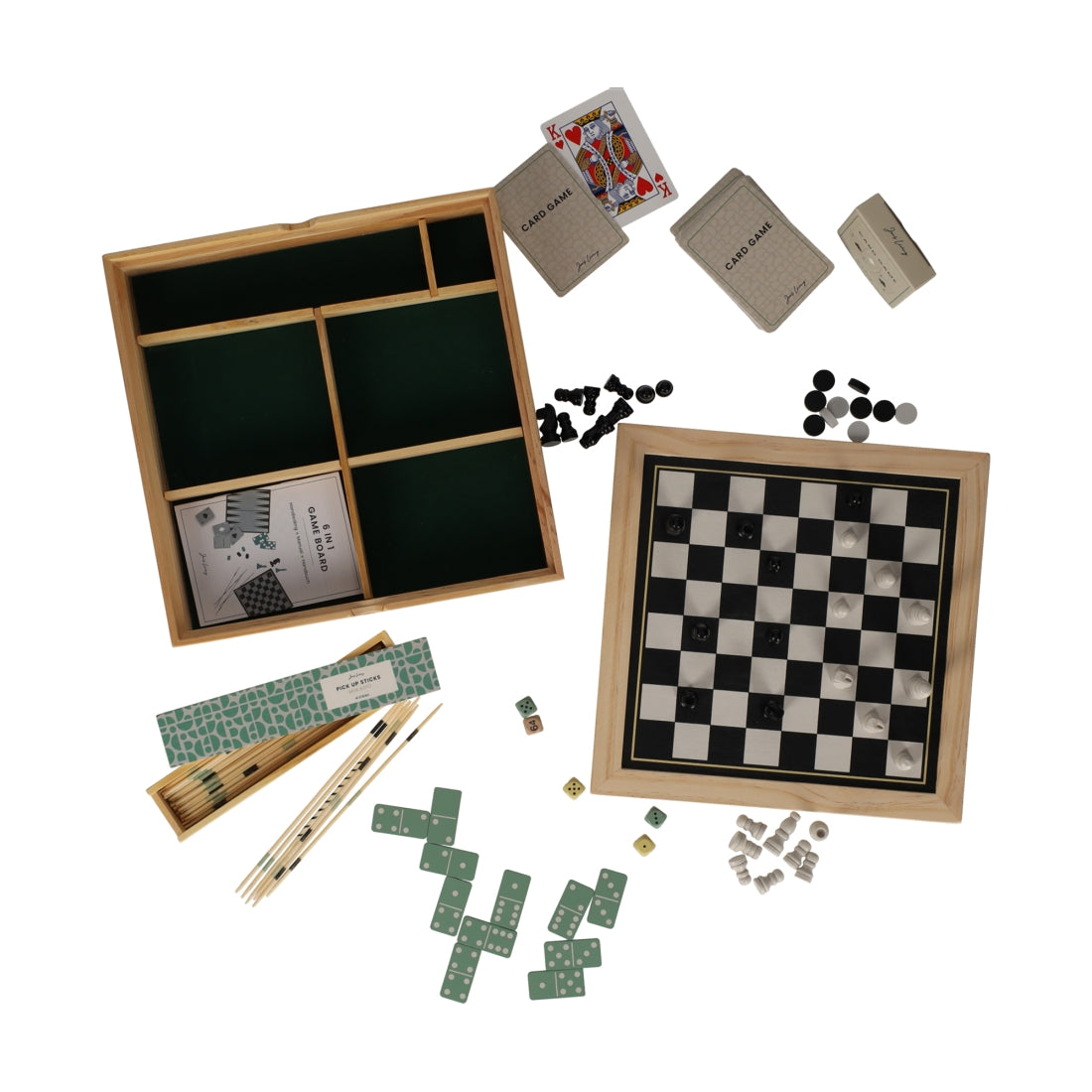 Houten 6-in-1 Spel van JENS Living, productfoto 4
