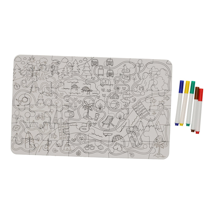Kleurplaat Puzzel Travel – JENS Living