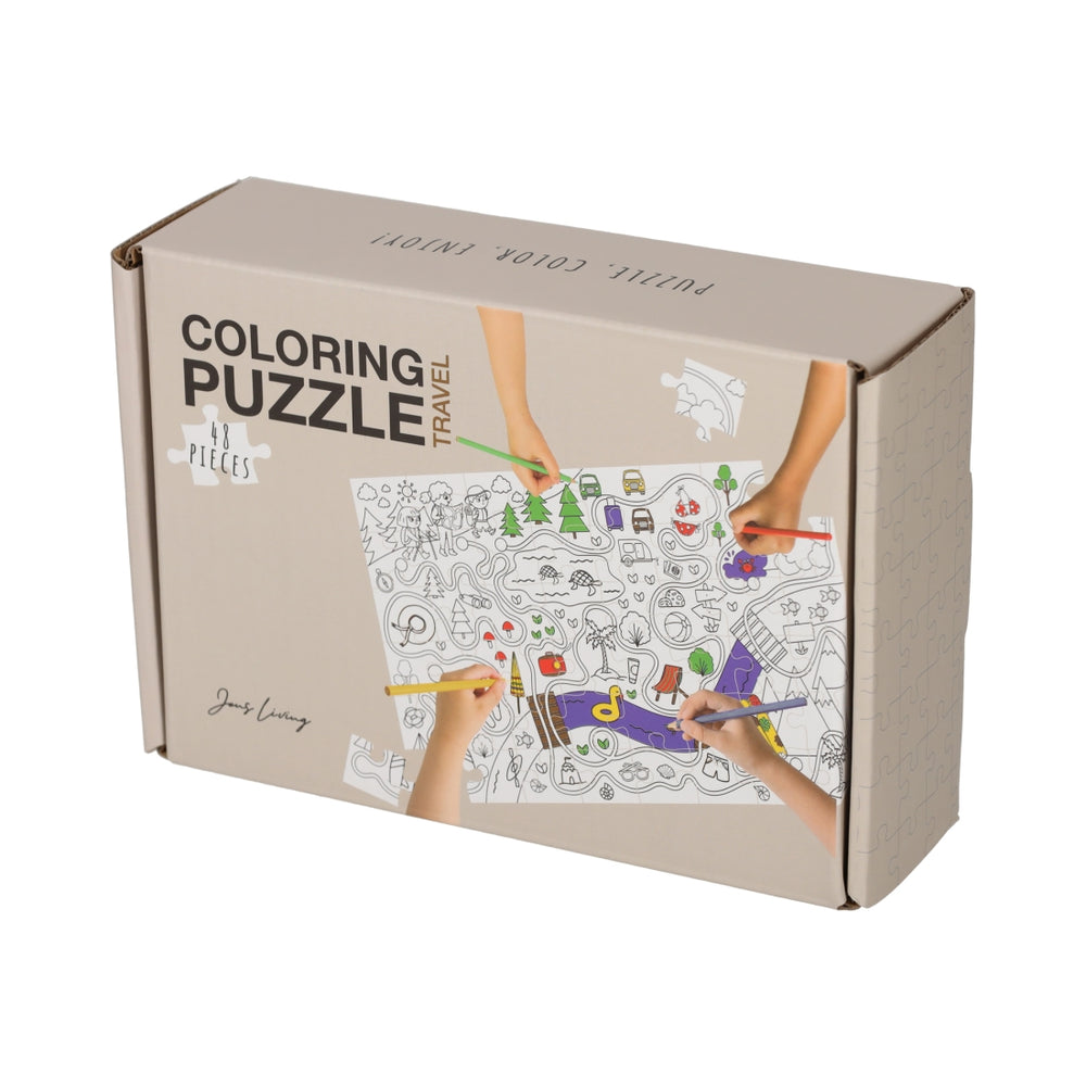 Kleurplaat Puzzel Travel van JENS Living, productfoto 3