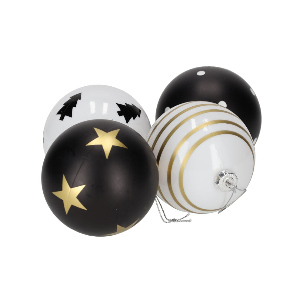 Kerstballen Print, set van 4 van JENS Living