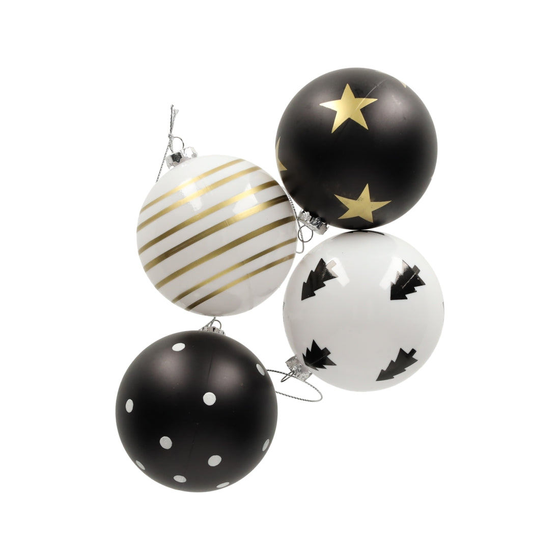 Kerstballen Print, set van 4 van JENS Living, productfoto 2