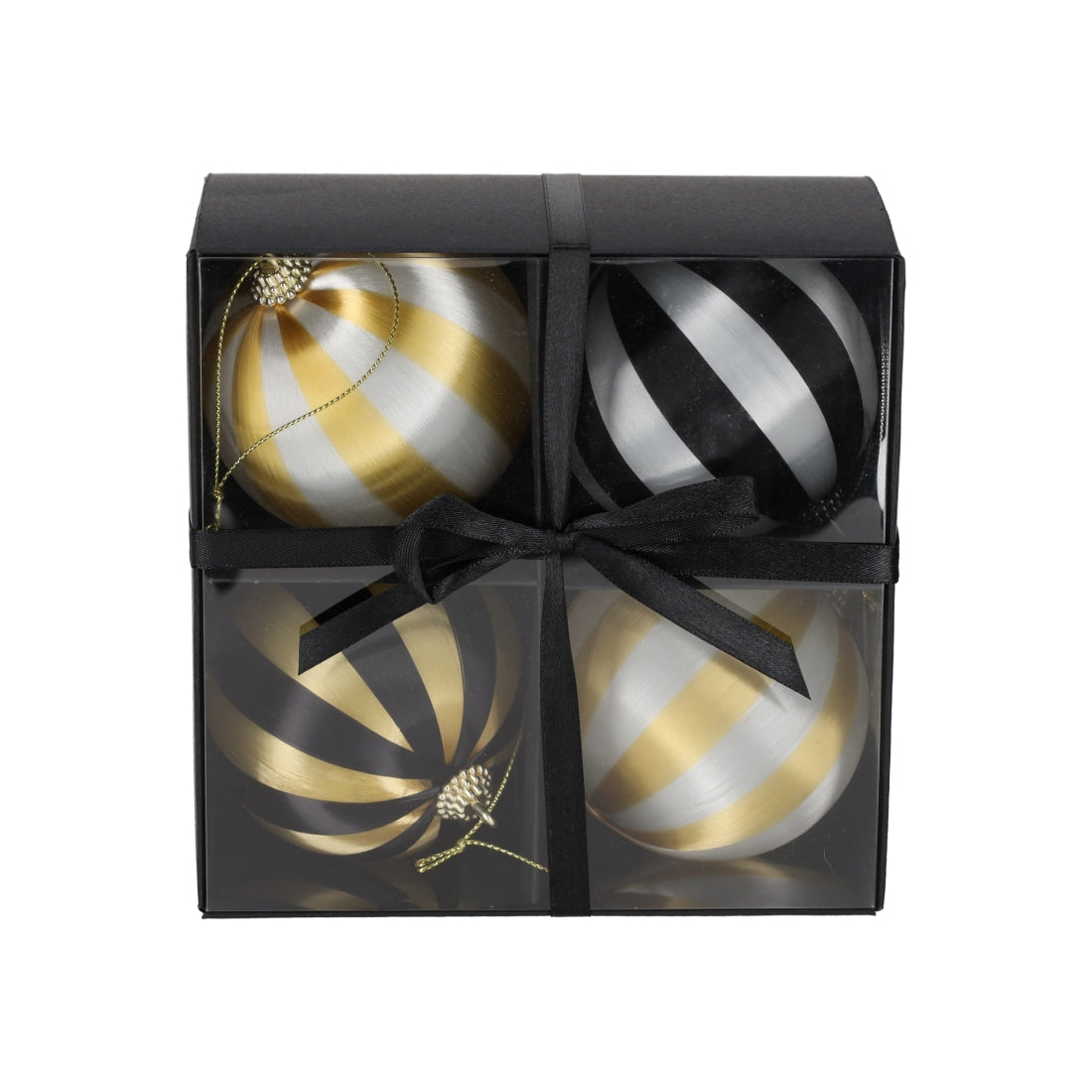 Kerstballen Satijn, set van 4 van JENS Living, productfoto 4