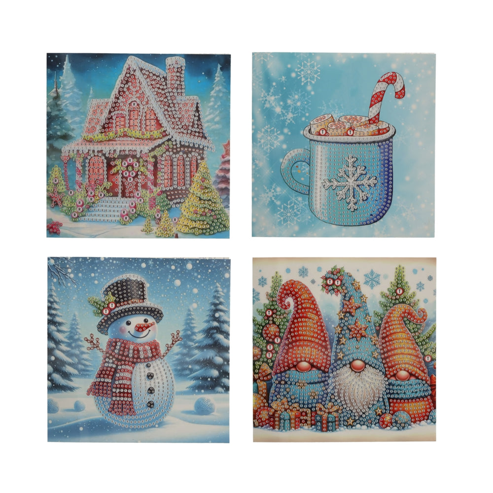 Diamond Painting Winterkaarten, set van 4 van JENS Living, productfoto 3