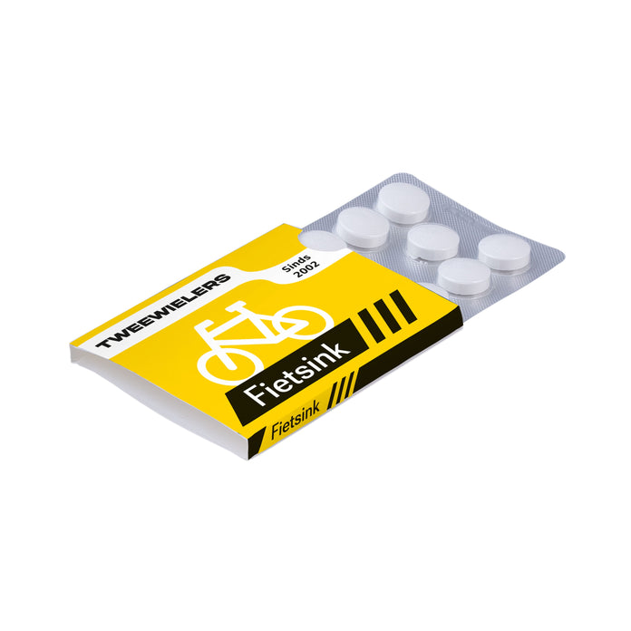 Blister met 10 Compli'mints in een full colour bedrukte papieren sleeve