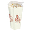 Full colour bedrukte doos gevuld met een zak zoute popcorn