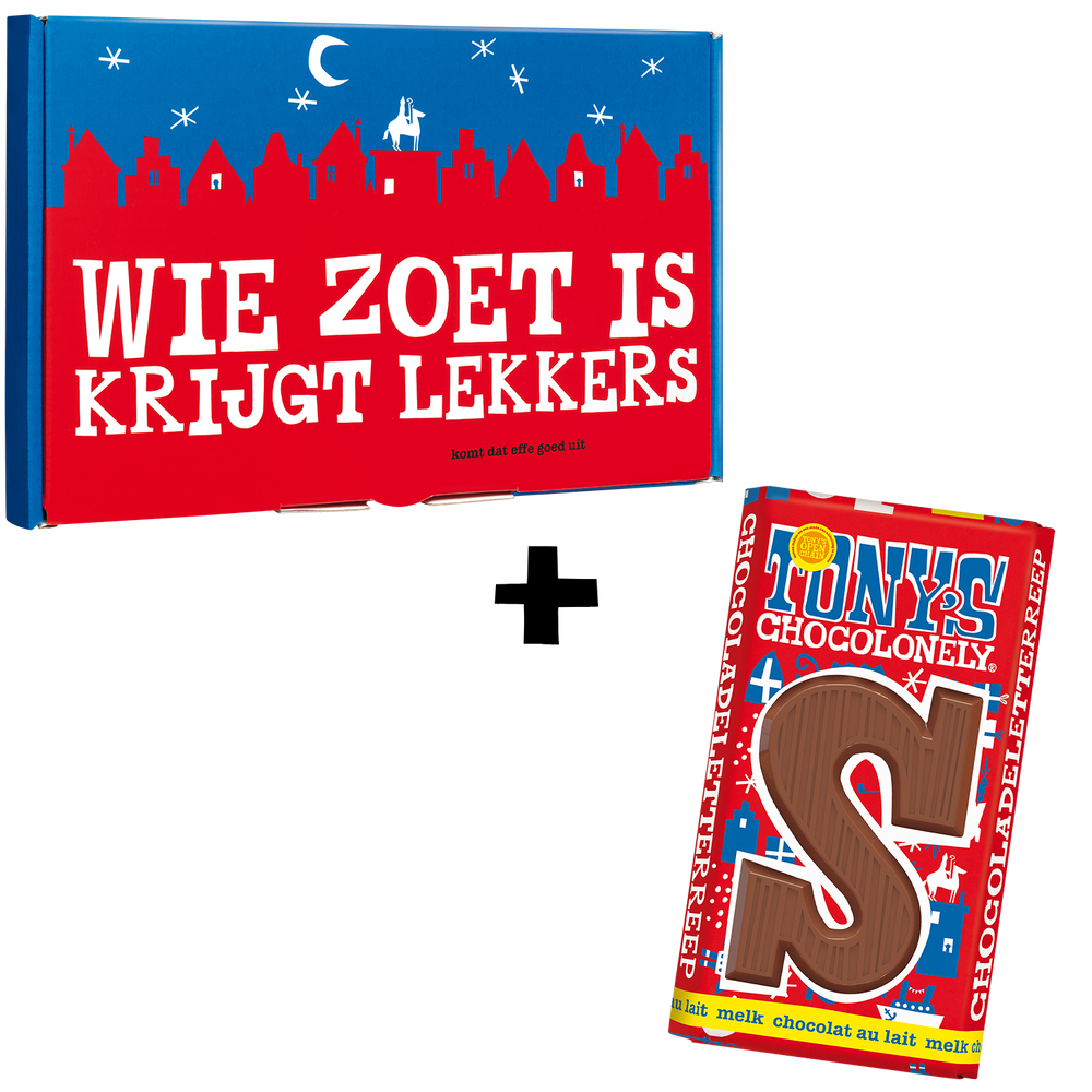 Tony's Chocolonely letterreep S melk in cadeaudoos