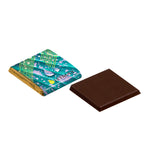 Napolitain van pure chocolade in goudfolie met een full colour bedrukte wikkel