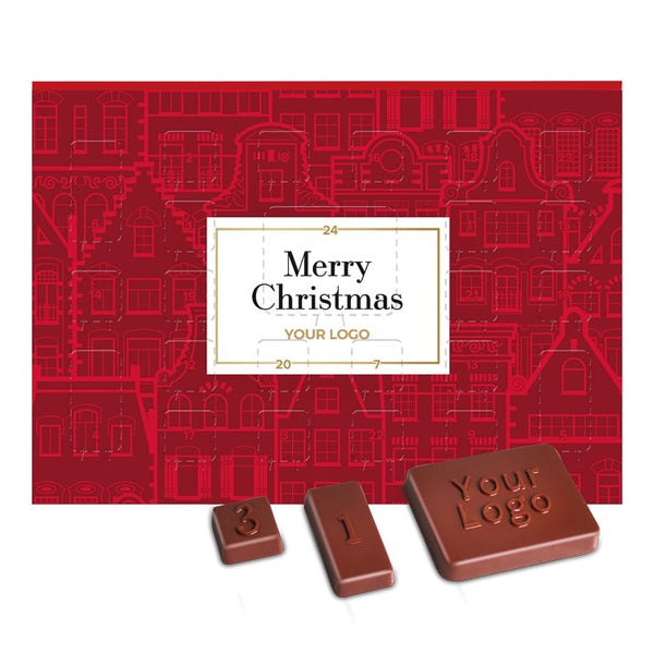 Advent Calendar 24+Logo – Luxe Chocoladekalender met Bedrukking