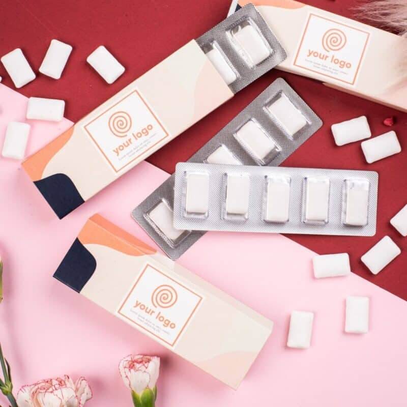 Chewing Gum Blister 10 stuks met folie - productafbeelding