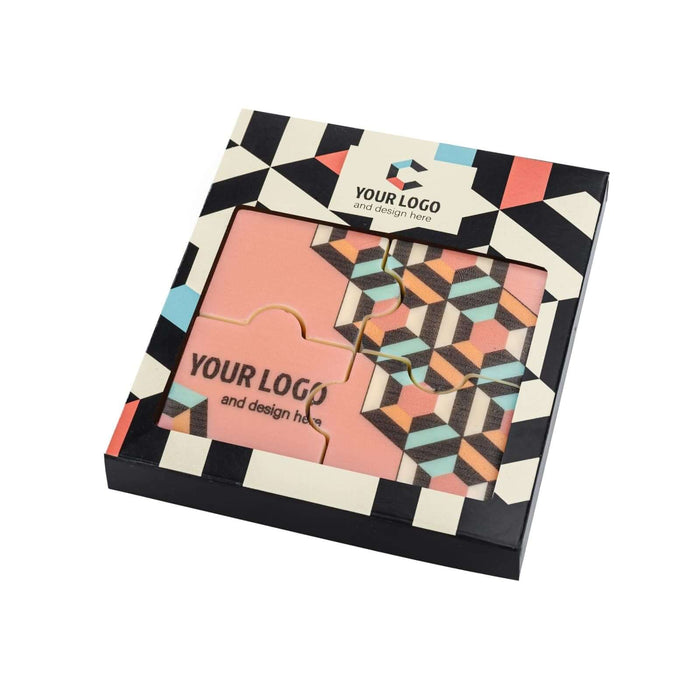 Chocolade puzzelset express met eigen opdruk