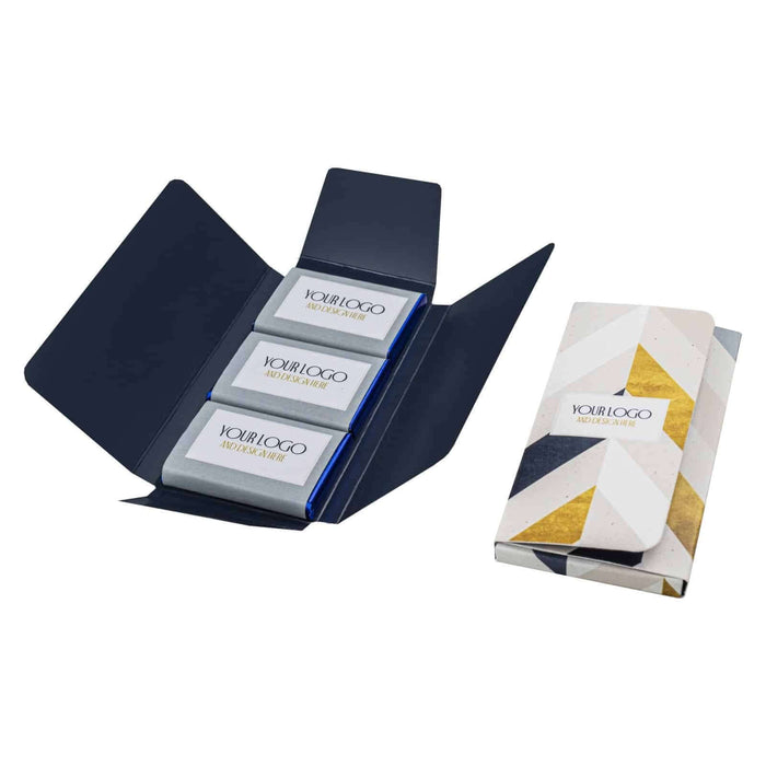 Mini Bars Envelope – Drie Premium Chocolaatjes in een Luxe Mapje