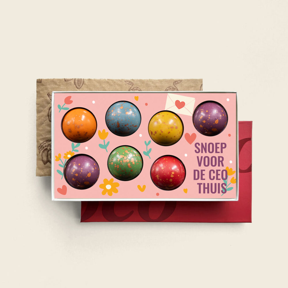 XL bonbons met thema, uitvoering Snoep voor de CEO thuis, 7 bonbons
