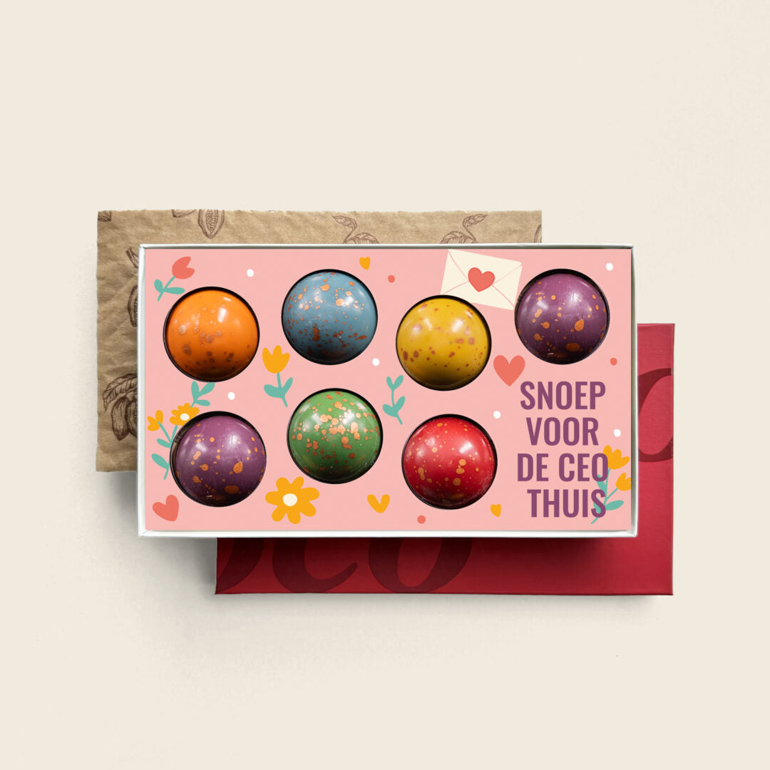 XL bonbons met thema, uitvoering Snoep voor de CEO thuis, 7 bonbons
