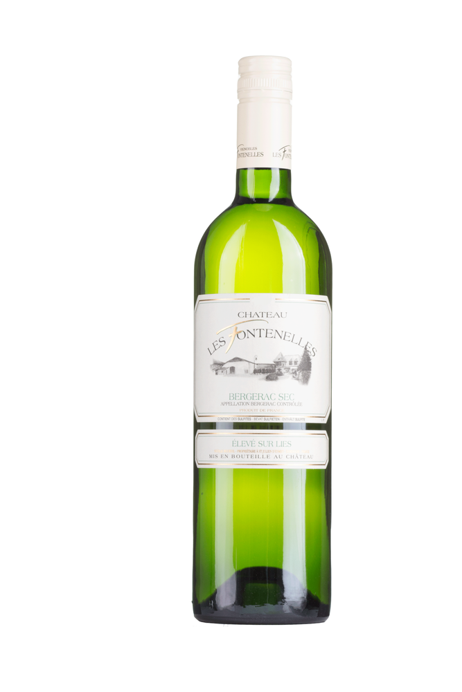 Chat. Les Fontenelles Bergerac Blanc Sec, fles