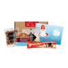 Bruin Sinterklaas brievenbusdoosje met kruidnoten, Speculaas Torondo, schuimpjes, marsepeinreep en bedrukte A5-kaart