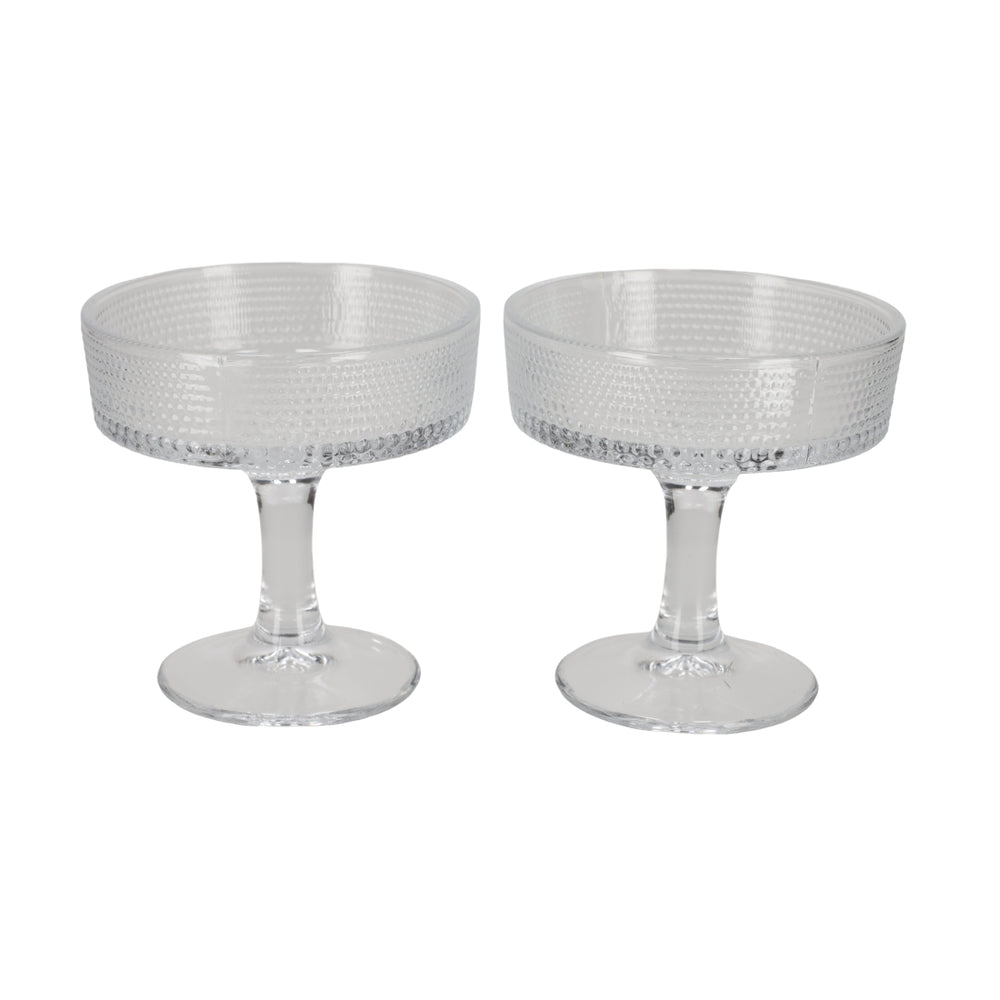 Cocktailglazen Ribbel, set van 2 van JENS Living