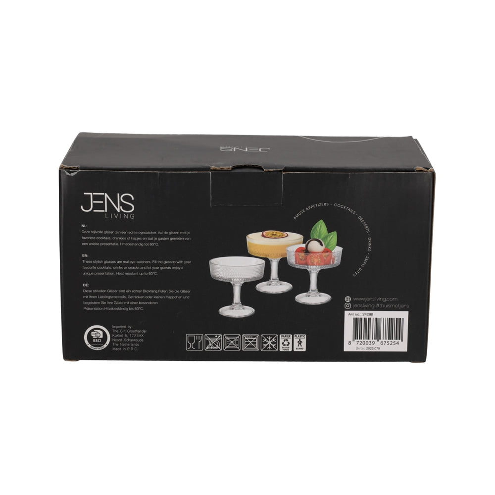 Cocktailglazen Ribbel, set van 2 van JENS Living, productfoto 5