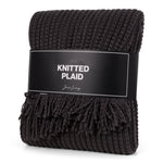 Gebreid Plaid Jax Antraciet van JENS Living
