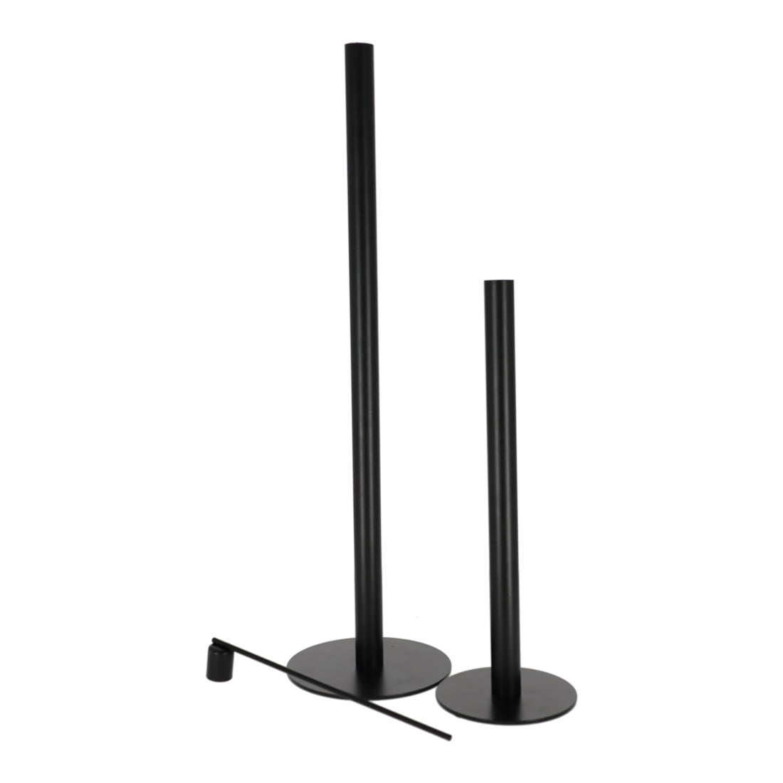 Kandelaar Jack Zwart, set van 3 van JENS Living, productfoto 2