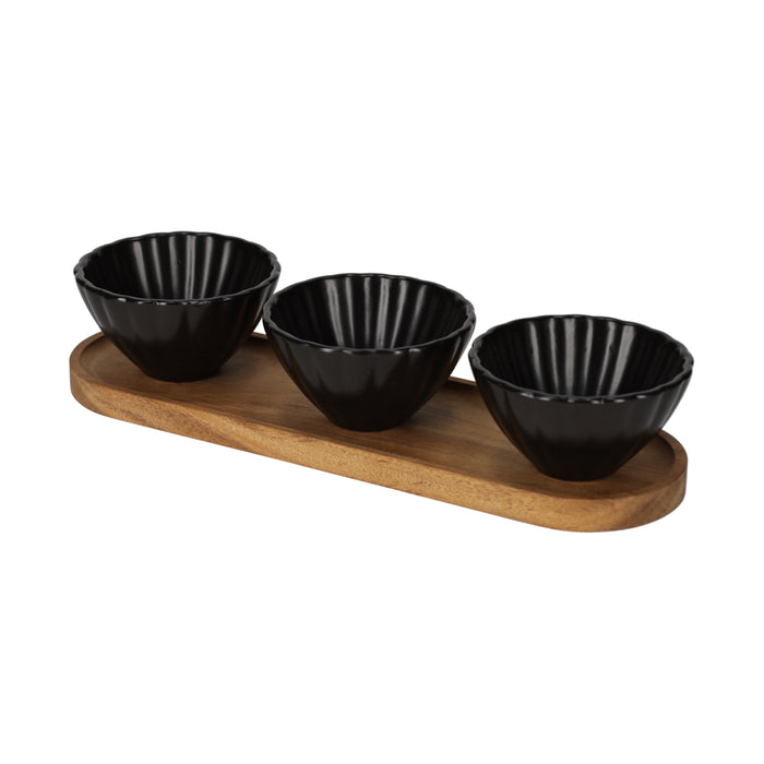 Serveerset Met Schelp Schaaltjes Zwart – JENS Living