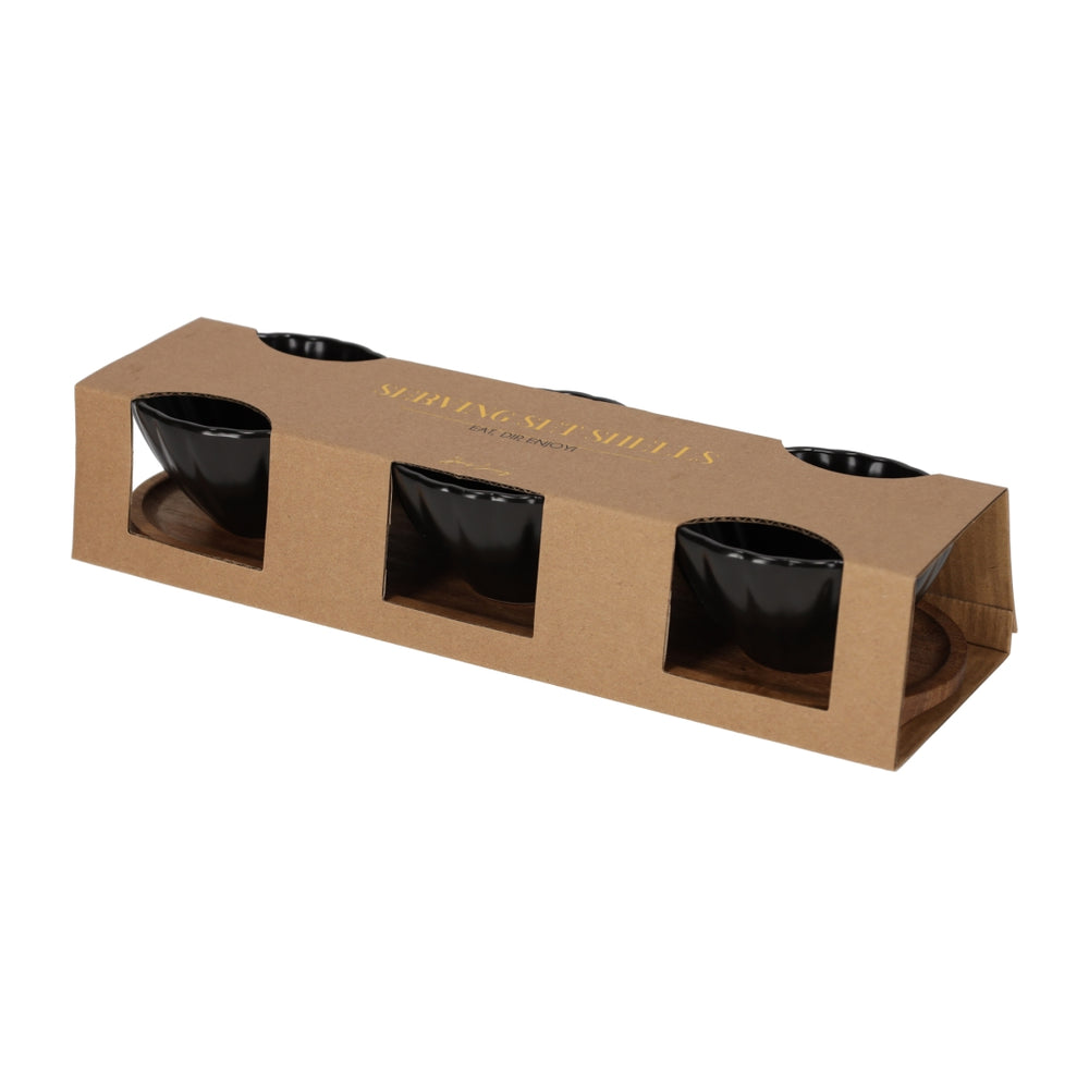 Serveerset Met Schelp Schaaltjes Zwart van JENS Living, productfoto 3