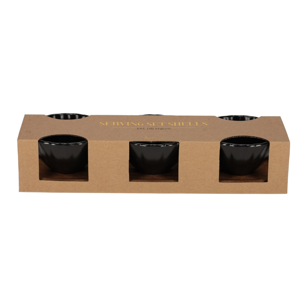 Serveerset Met Schelp Schaaltjes Zwart van JENS Living, productfoto 4