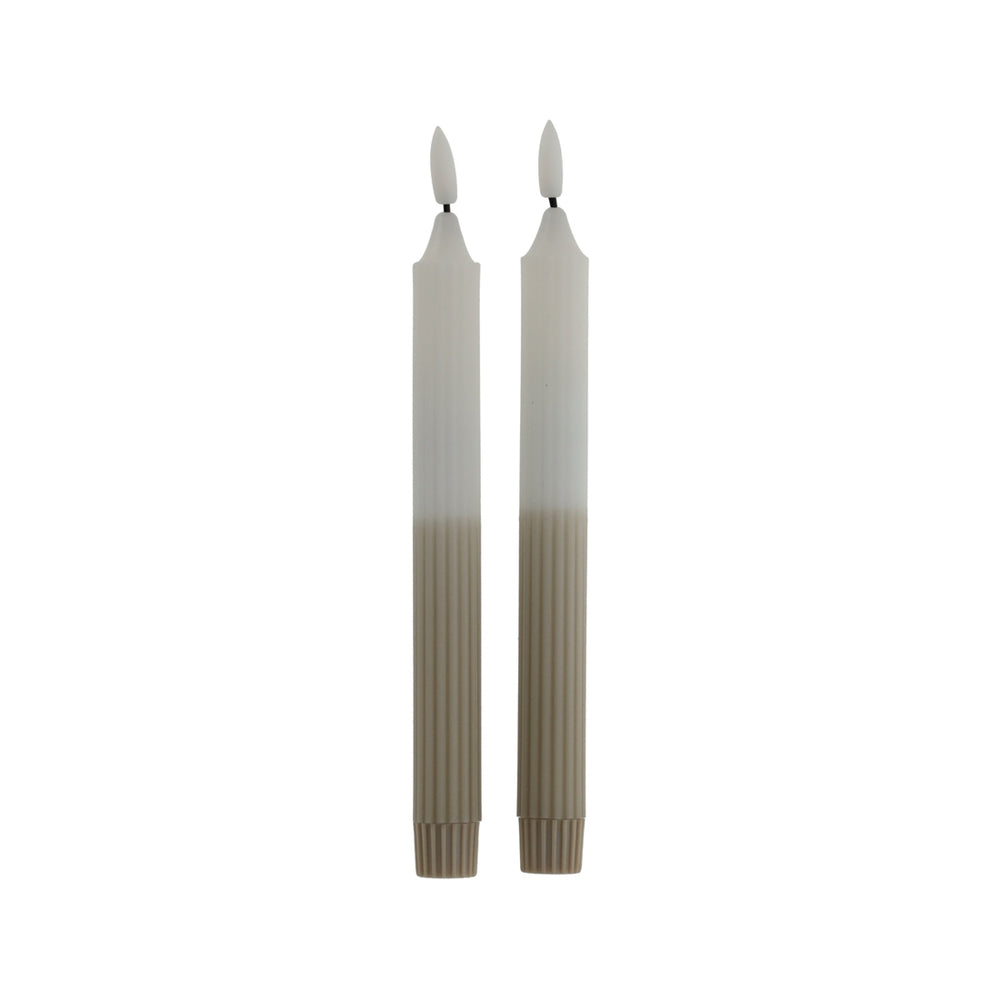LED Dinerkaars Ribbel Wit/Taupe, set van 2 van JENS Living, productfoto 4
