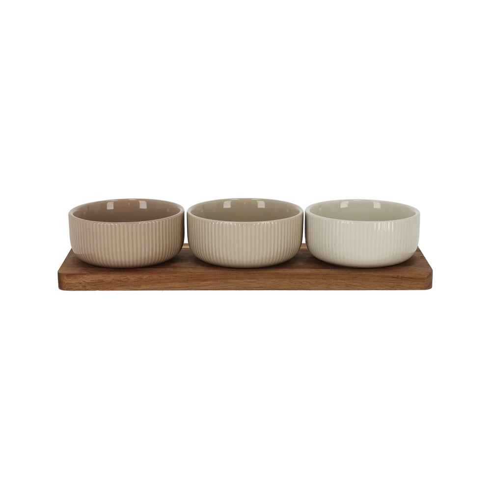Serveerplank Met Schaaltjes Beige van JENS Living, productfoto 2