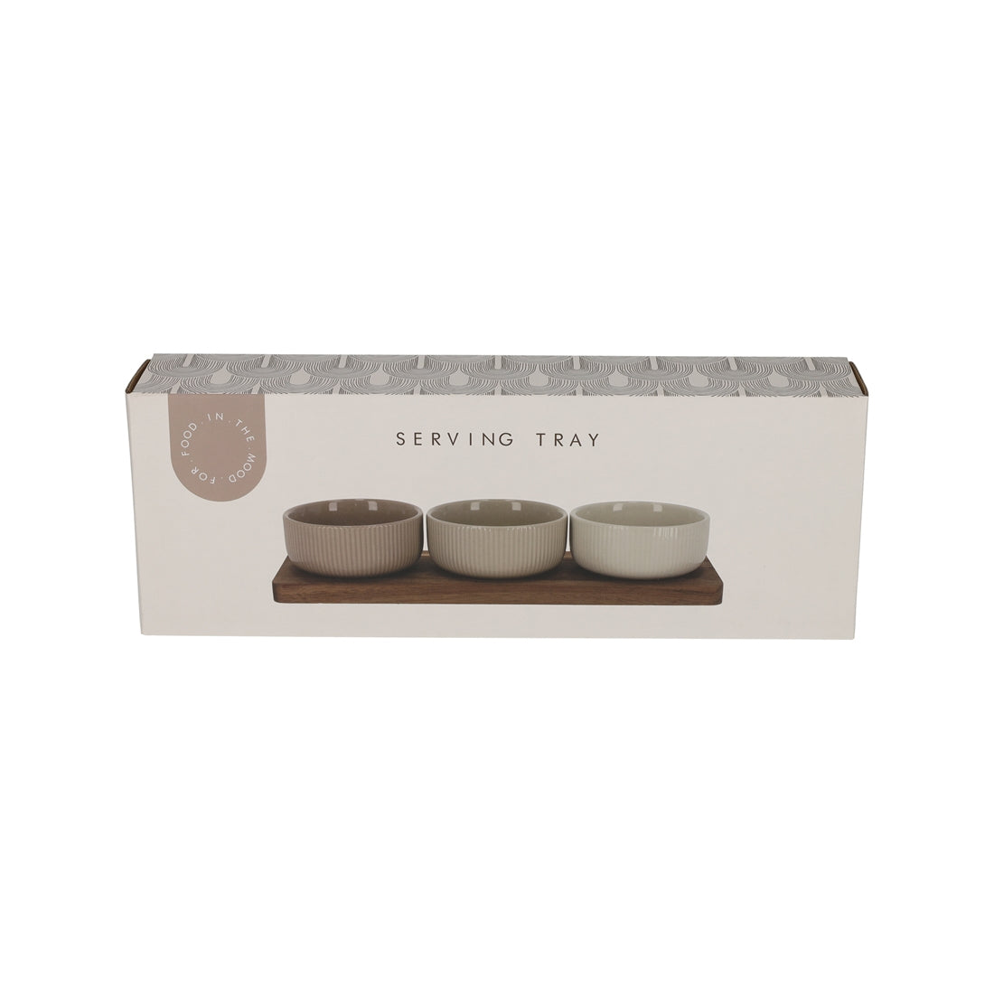 Serveerplank Met Schaaltjes Beige van JENS Living, productfoto 4