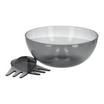 Acryl Saladeschaal Met Bestek Smoke van JENS Living