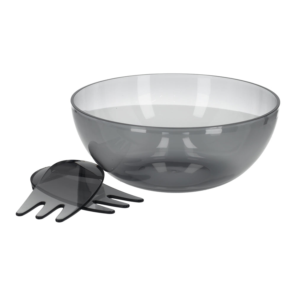 Acryl Saladeschaal Met Bestek Smoke van JENS Living