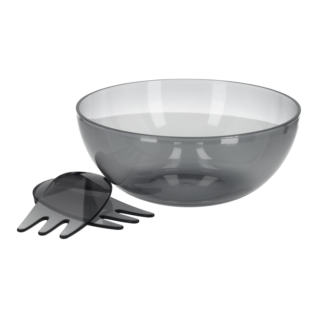 Acryl Saladeschaal Met Bestek Smoke van JENS Living