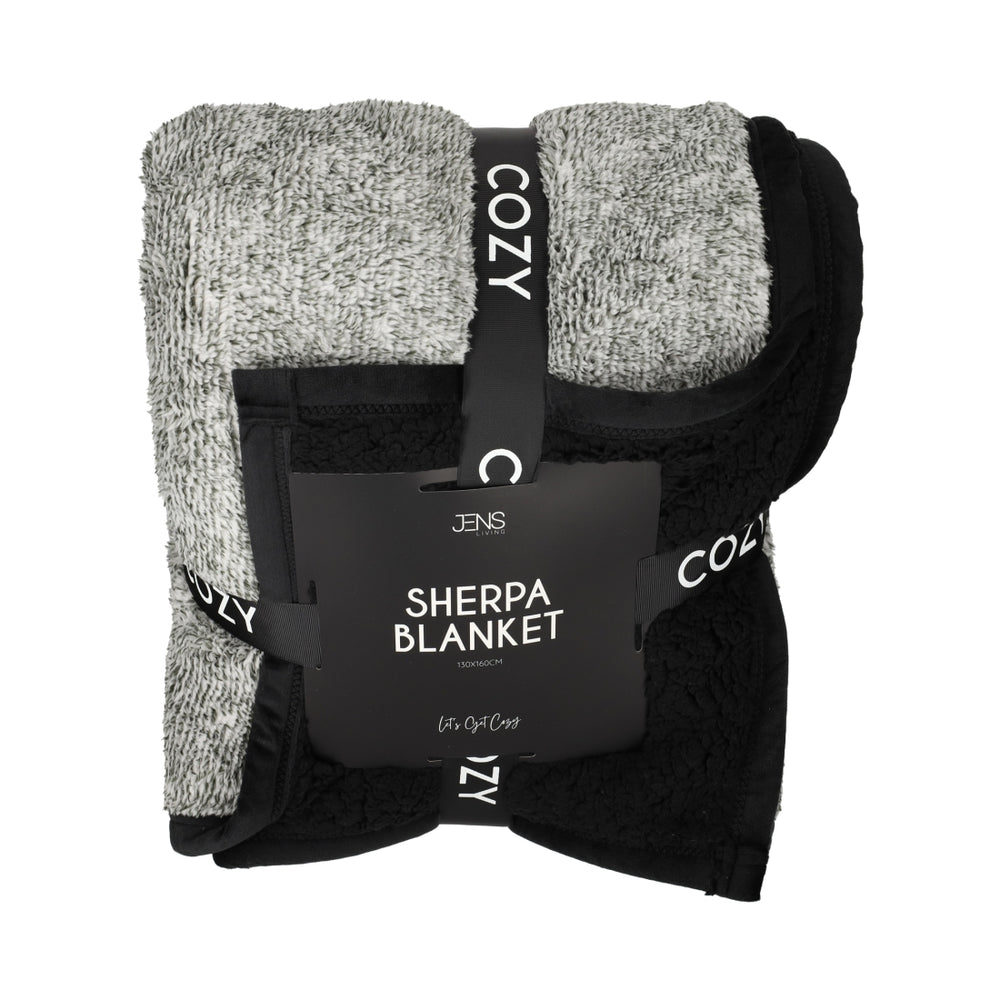 Sherpa Plaid Zwart van JENS Living, productfoto 3