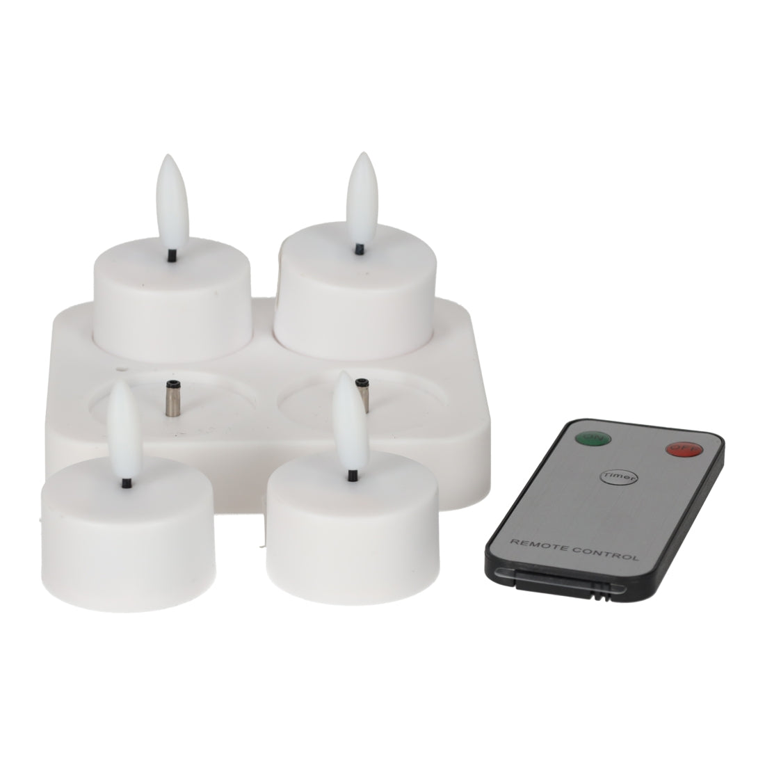 Oplaadbare LED Theelichten, set van 4 van JENS Living