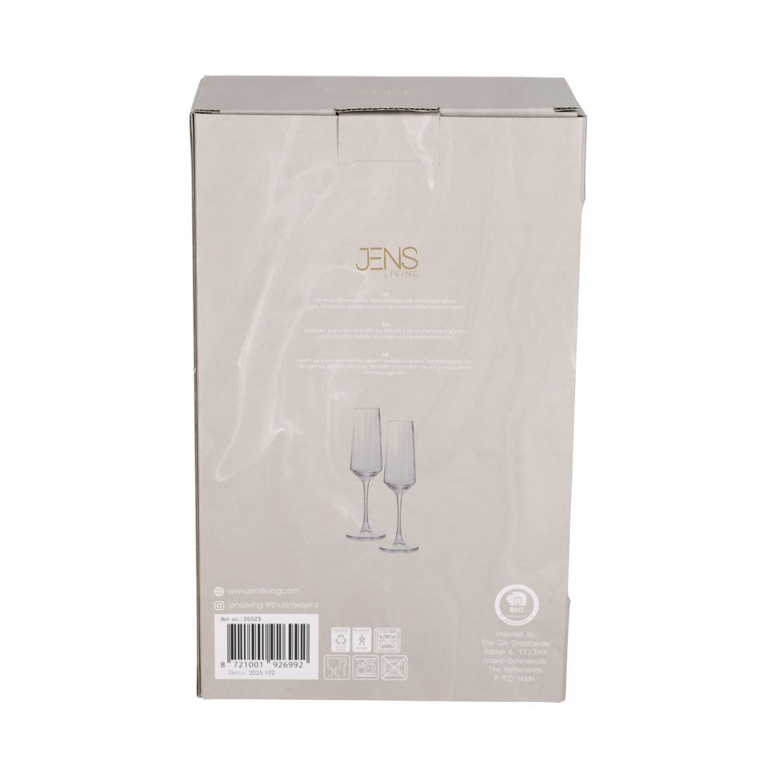 Champagneglazen Elin, set van 2 van JENS Living, productfoto 4