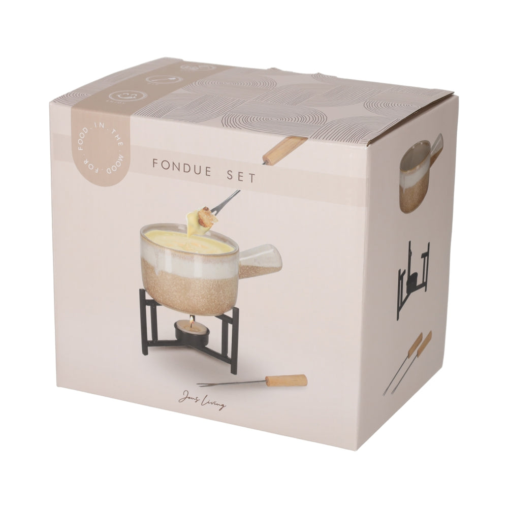 Fondue Set Taupe van JENS Living, productfoto 5